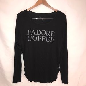 Zoe & Liz Graphic Tee - J'adore Coffee - Size M